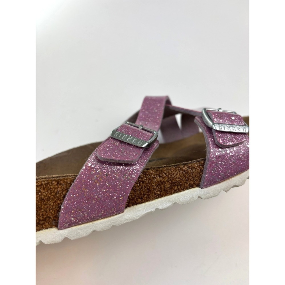 Birkenstock Franca Sandals Pink Glitter Women 39 Cosmic Sparkle Orchid Strappy - Picture 7 of 9